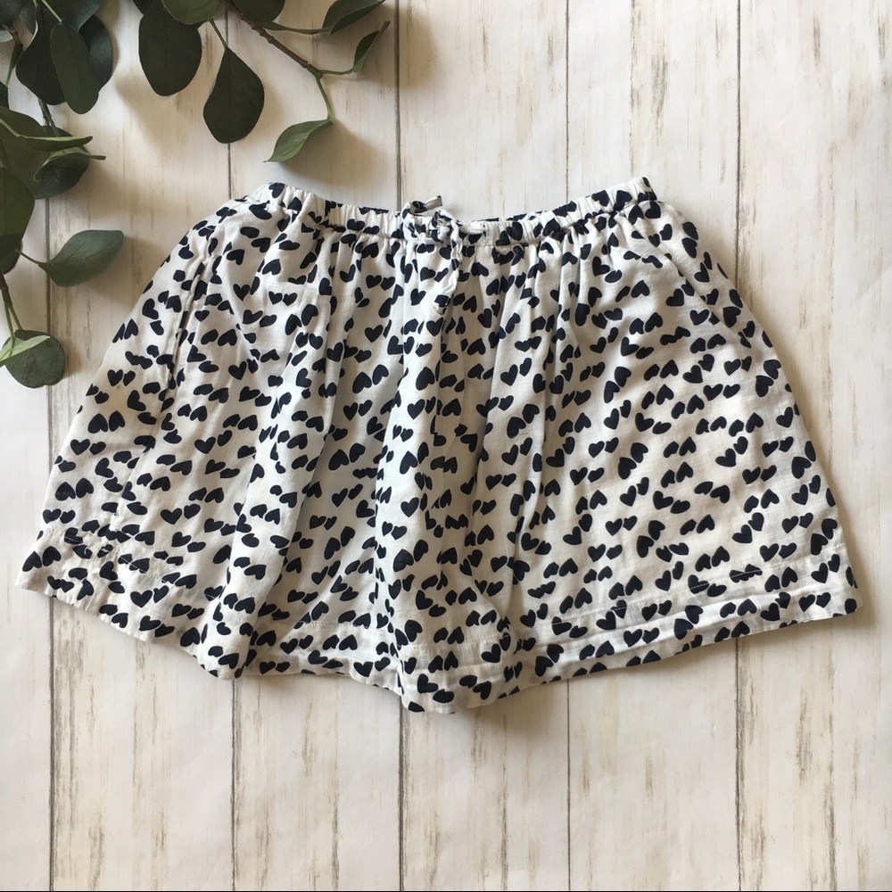 Crewcuts White & Black Heart Print Skirt - Picture 1 of 5